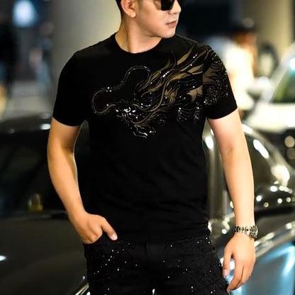 👔💥【M-4XL】Camiseta de manga corta de moda con estampado de dragón