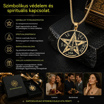 ✨【2 sztuki 89 zł】Naszyjnik z zawieszką przedstawiającą cztery znaki; naszyjnik symbolizuje ochronę i mądrość, pełni funkcję talizmanu.
