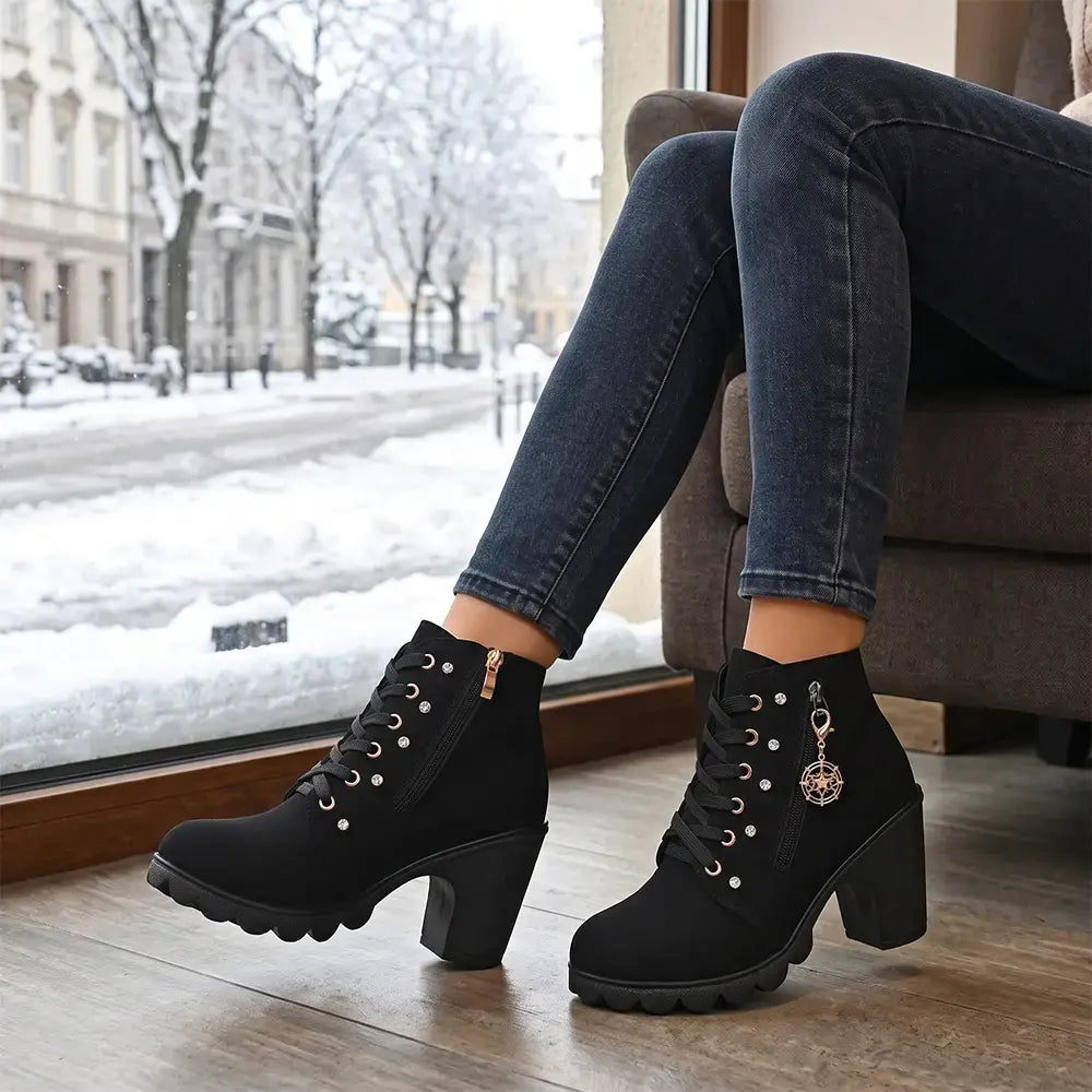 【35-42】2026 Nowe buty damskie na wysokim obcasie z bocznym zamkiem