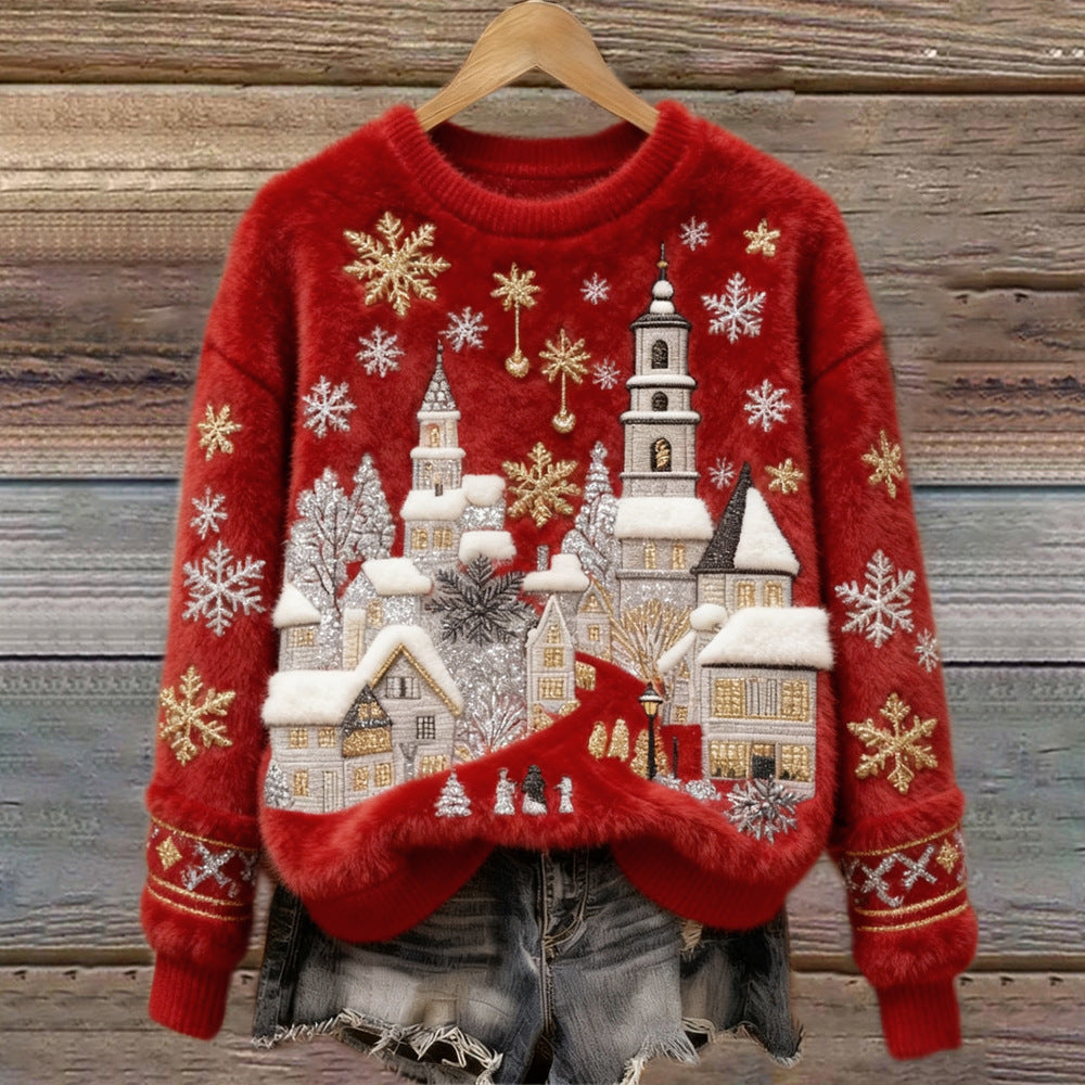 🎅【Vánoční speciální vydání】🎄【S-5XL】⛄Dámský vánoční flanelový svetr s krásnými vzory – teplý, pohodlný a ideální pro sváteční období
