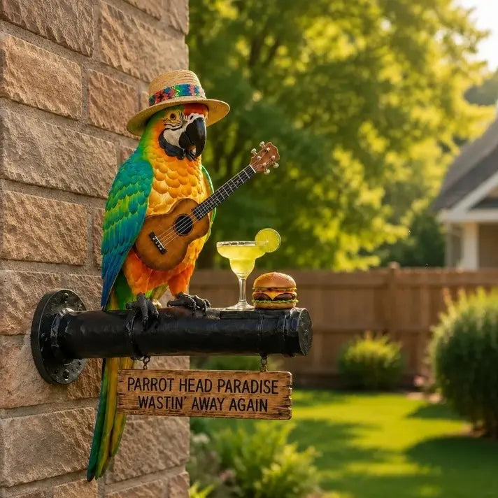 🦜 🦜 To urocza figurka papugi zasilana energią słoneczną.