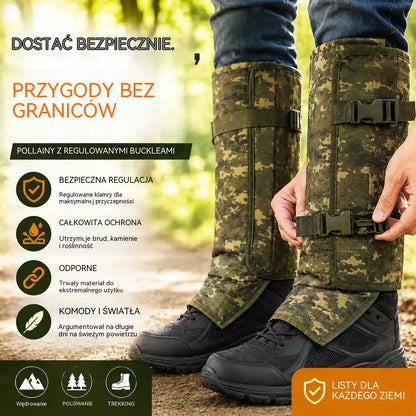 📢📢 50% ZNIŻKI!🚶‍♂️Regulowane, unisexowe getry outdoorowe, odporne na węże, wykonane z trwałego i odpornego na ścieranie materiału, odpowiednie na polowania i piesze wędrówki.