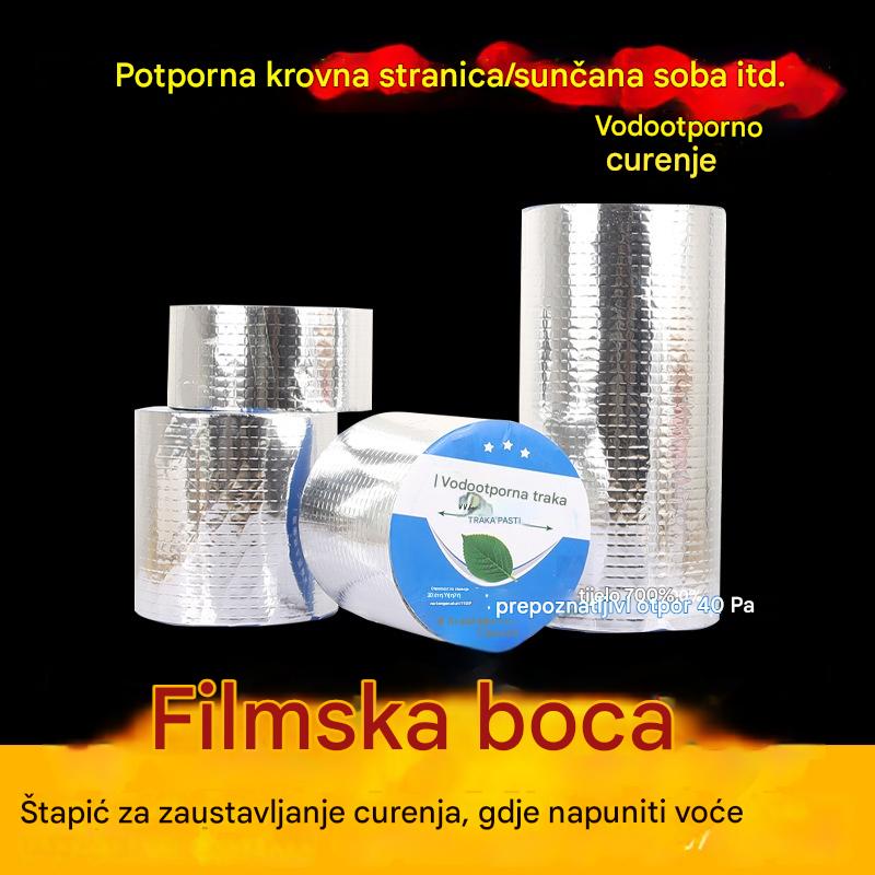 🔥Posebna ponuda! 💥【10 cm x 5 m [debljina 0,5 mm]】Samoljepljiva aluminijska hidroizolacijska traka – visoka ljepljivost, bez odvajanja i curenja, idealna za krovove, fasade i oluke