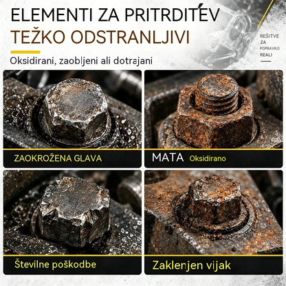 14-delni komplet nastavkov za odstranjevanje poškodovanih matic in vijakov | Nastavki s protizdrsno zasnovo za zarjavele, poškodovane ali obrabljene pritrdilne elemente