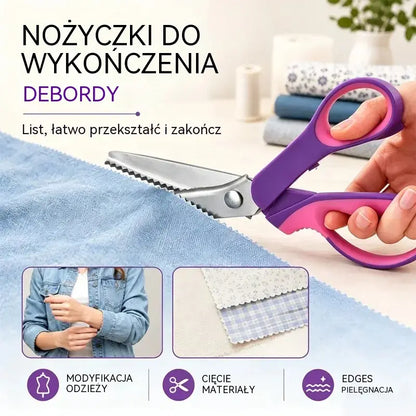 👗✂️ Nożyczki krawieckie z ozdobnym ostrzem – Profesjonalne do cięcia zygzakiem i falowaniem | Idealne do tkanin, patchworku i projektów DIY