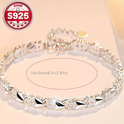 😀👉【¡Compra uno y llévate otro gratis!】💖🍀Me encanta la nueva pulsera de plata 925 con trébol de cuatro hojas para mujer, ¡a la moda!【30% de descuento】