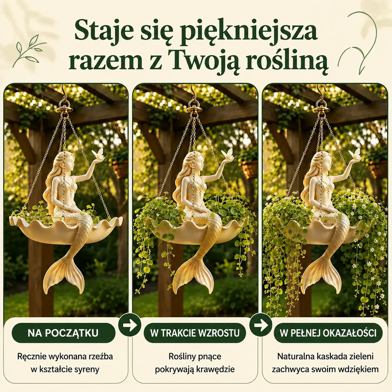 ✨ Zamień swój ogród w bajkę! Dekoracyjna wisząca doniczka z artystycznym, bajkowym wzorem! 🌸🧚‍♀️