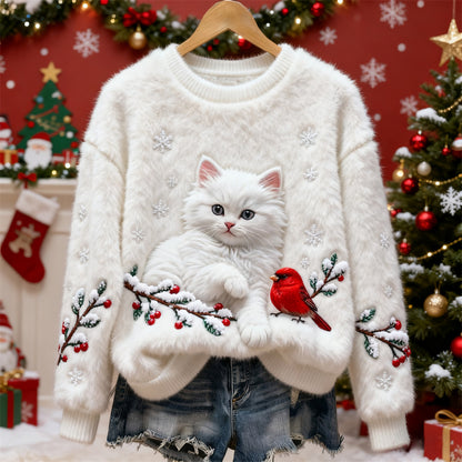 🎅【Božićno posebno izdanje】🎄【S-5XL】⛄Ženski božićni flanelasti džemper s lijepim uzorcima – topao, udoban i savršen za blagdansko razdoblje
