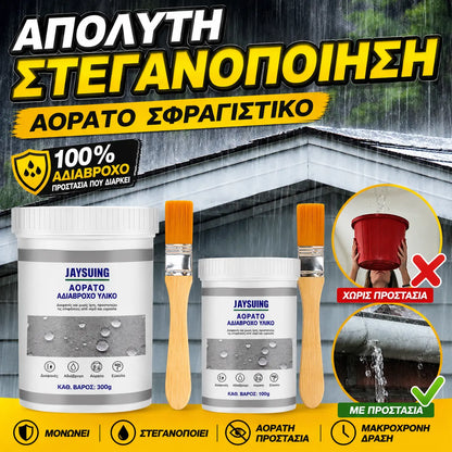 🔥【2 κουβάδες (100g*2=200g) + βούρτσα] 29 ευρώ】 Σούπερ αόρατο μέσο στεγανοποίησης και στεγανοποίησης διαρροών (δωρεάν πινέλα)