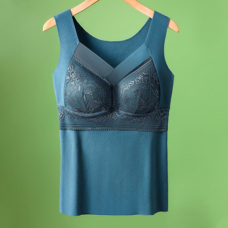 【L-4XL】Δαντελένιο σουτιέν τύπου camisole με εξαιρετικό σχέδιο στην πλάτη· ανασηκώνει και συγκεντρώνει αποτελεσματικά το στήθος, αποτρέποντας τη χαλάρωση ✅【Συνιστάται από γιατρούς】