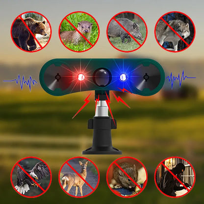 🔥【1 sztuka 139zł 】🚨Zasilany energią słoneczną zewnętrzny alarm z czujnikiem ruchu do odstraszania zwierząt
