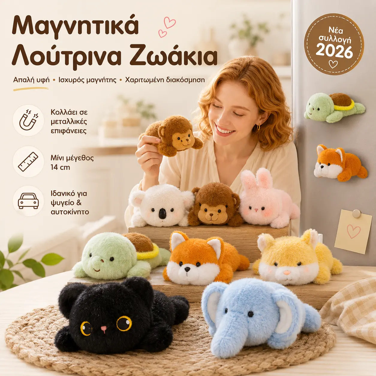 2 τεμάχιο 30ευρώ🧸Αξιολάτρευτα μαγνητικά λούτρινα παιχνίδια: ιδανικά για να στερεώνονται σε αυτοκίνητα ή ψυγεία, με χαριτωμένο και απαλό σχέδιο.