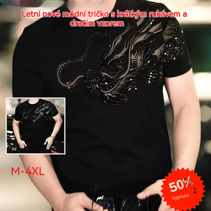 👔💥【M-4XL】Camiseta de manga corta de moda con estampado de dragón