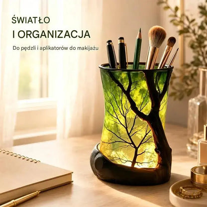 🍃✨ Magiczna lampa leśna z motywem liści | Rozświetl swój dom naturalnym urokiem