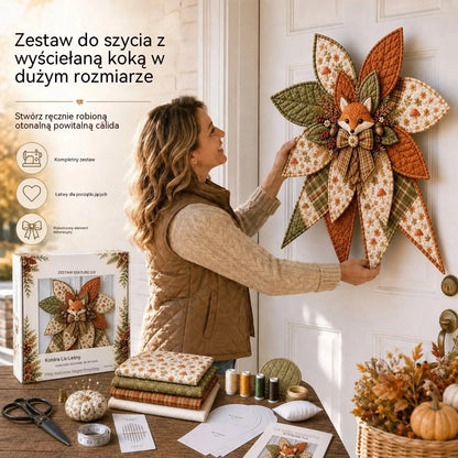 🎇🎄Ostatni dzień wyprzedaży: 49% zniżki na zestaw do szycia bardzo dużej pikowanej kokardy na drzwi (8 wzorów).