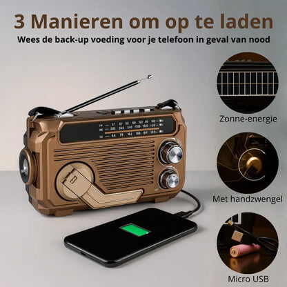 【59% OFF】🏕️Φορητός πολυλειτουργικός φακός ραδιοφώνου AM