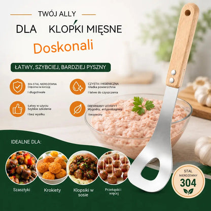🍖 【2 sztuki】Forma do klopsików ze stali nierdzewnej 304 – idealna do przygotowywania klopsików mięsnych i rybnych, idealna do gotowania w domu 🥄