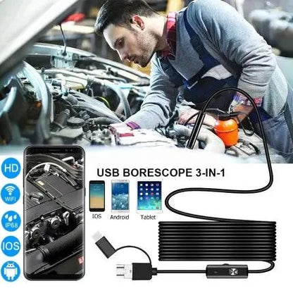 【5M】（Τύπος-c、USB、Micro USB）3 σε 1 ενδοσκόπιο
