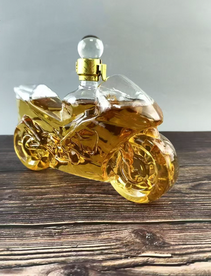 🔥🚗Kreatívna sklenená fľaša zaujímavá fľaša whisky v motorkárskom štýle vyrobená z fľaše