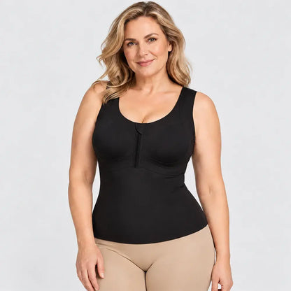 【M–3XL / 4 kolory】 Termiczna bielizna modelująca zapinana z przodu – zintegrowany system wyszczuplający brzuch i talię oraz wbudowane wkładki biustonoszowe – bezszwowa bielizna modelująca sylwetkę