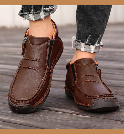 👞🌟 Muške ručno izrađene protuklizne čizme od vrhunske kože – Potporu svodu stopala i dugotrajan komfor svaki dan!