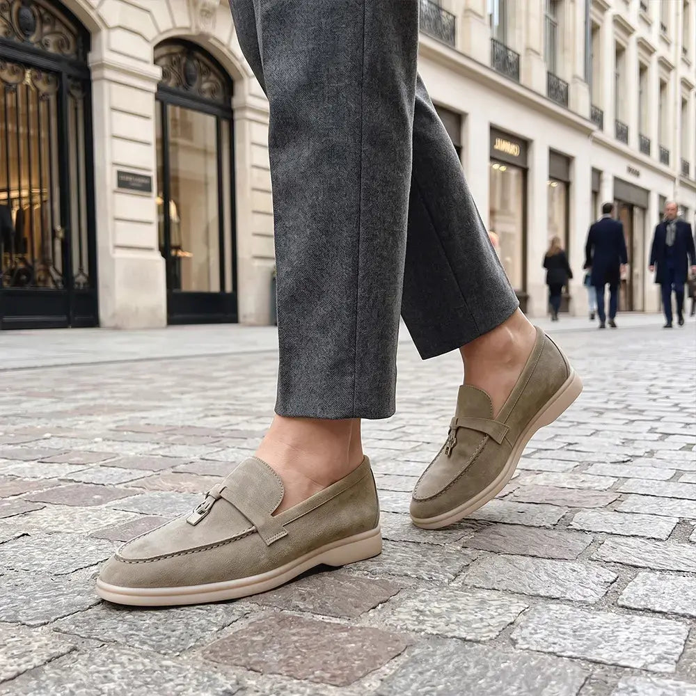 【35-43】Nowe mokasyny damskie wsuwane – zamszowe, z frędzlami, płaskie, retro, w stylu old money, wygodne