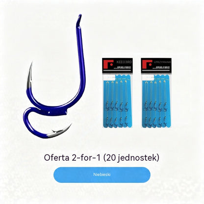 🔥 Kup 1, a 1 dostaniesz gratis ❤️‍🔥 (20 sztuk) Ultra ostre klasyczne podwójne haczyki wędkarskie