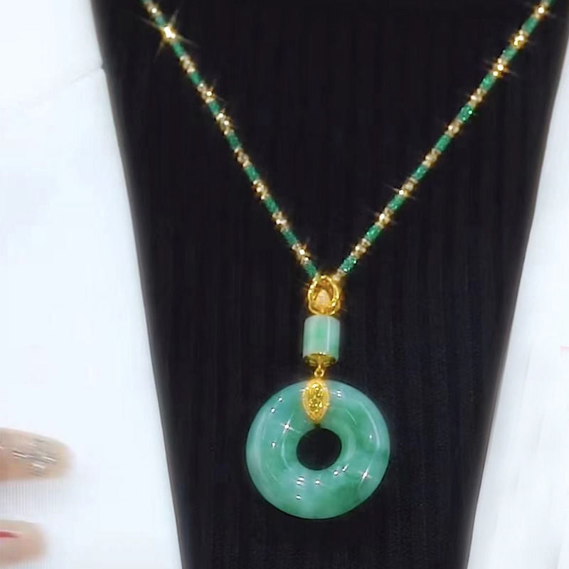 🔥2025 GRAN VENTA 🎁 Elegante collar con cierre de jade Hetian – Atrae armonía, felicidad y paz