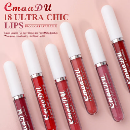 💄 ΠΕΡΙΟΡΙΣΜΕΝΗ ΠΡΟΣΦΟΡΑ: 50% ΕΚΠΤΩΣΗ! 💋 Σετ 18 τεμαχίων με ματ lip gloss - μακράς διαρκείας, αδιάβροχο και με βιταμίνη E 🎁