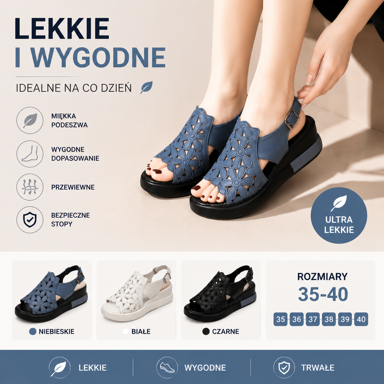 【🔥Oferta ograniczona czasowo🔥】🔥【35-40】Sandały retro z miękką podeszwą i miękką podeszwą
