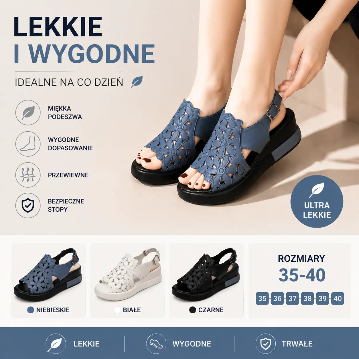 【🔥Oferta ograniczona czasowo🔥】🔥【35-40】Sandały retro z miękką podeszwą i miękką podeszwą