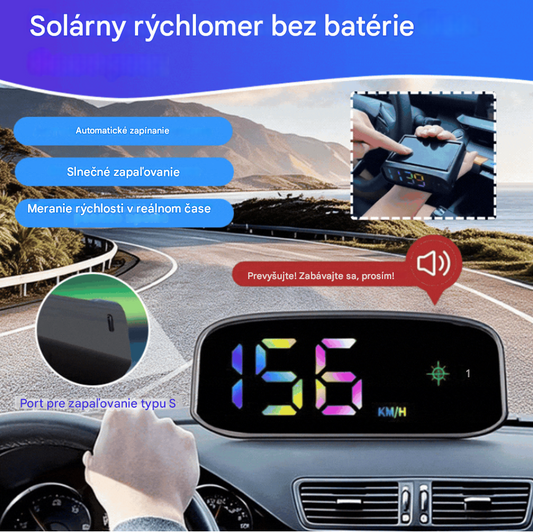 🚗【Najnovšia technologická inovácia roku 2026】🔥🔥【Kúpte jeden a druhý dostanete zadarmo】 Rýchlomer do auta s displejom napájaným solárnou energiou