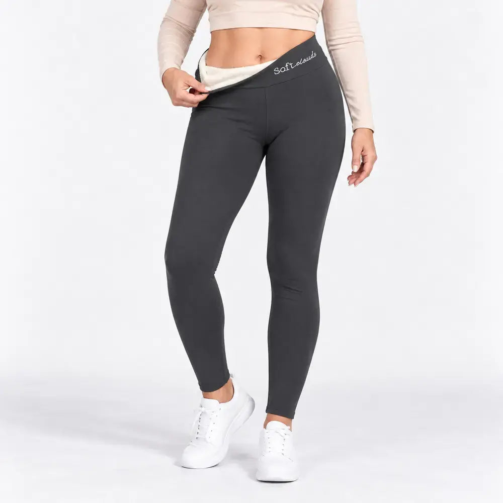 【S-2XL/4 kolory】Grube legginsy z wełny jagnięcej z podszewką z polaru, z wysokim stanem, idealne na jesień i zimę