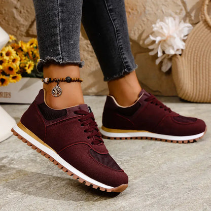 【36-43】Nowe damskie buty sportowe na sznurówki – lekkie, wygodne, oddychające, w dużych rozmiarach, idealne na co dzień