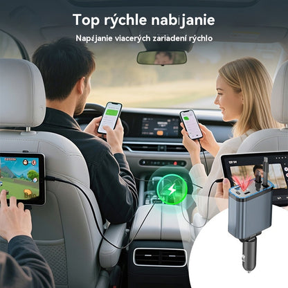 ⚡✨ Ultrarýchla nabíjačka do auta: dva zasúvateľné porty USB-C s ambientným osvetlením Starlight a inteligentnou bezpečnostnou ochranou 🚗💫