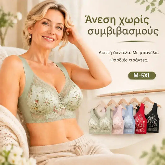 🔥 3 με 28€ 👙 Γυναικείο σουτιέν χωρίς ραφές, λεπτό, push-up, χωρίς μπανέλες — αποτρέπει αποτελεσματικά τη χαλάρωση