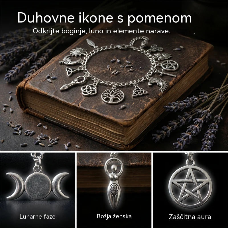 Starinska zapestnica z mističnim pridihom za ženske – nebeški, gotski in boemski nakit 🔮✨