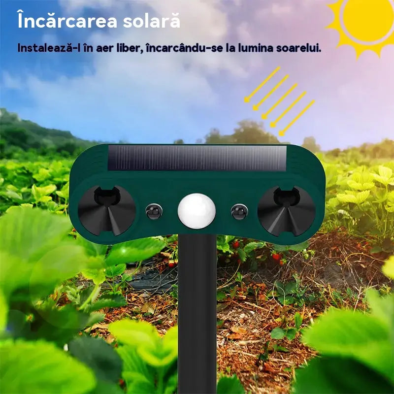 🔥【1 sztuka 139zł 】🚨Zasilany energią słoneczną zewnętrzny alarm z czujnikiem ruchu do odstraszania zwierząt