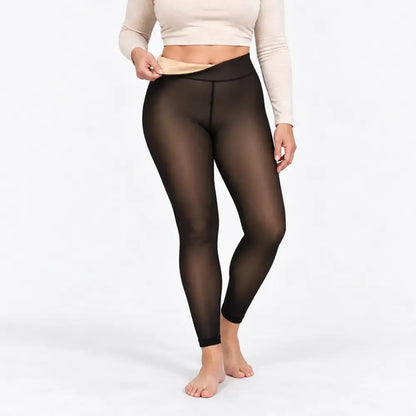 【XS-4XL】Damskie legginsy 7/8 w dużych rozmiarach – ocieplane, grube, ciepłe, dopasowane, wąskie nogawki