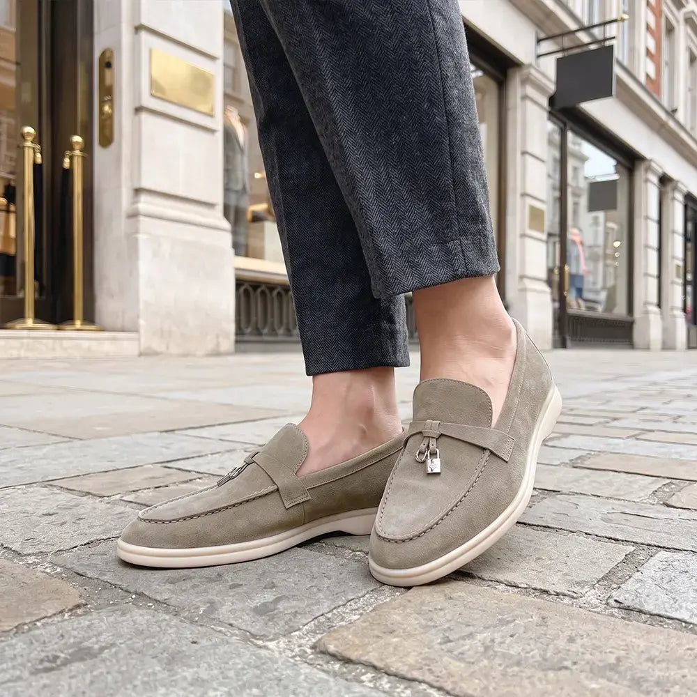 【35-43】Nowe mokasyny damskie wsuwane – zamszowe, z frędzlami, płaskie, retro, w stylu old money, wygodne