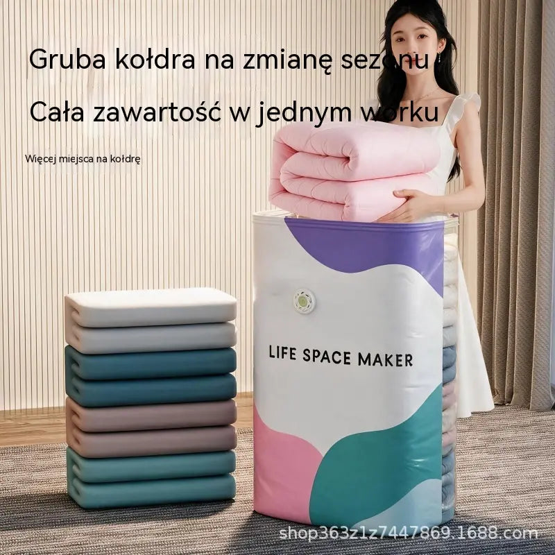 👕📦【5 sztuk za 119 zł】Worki kompresyjne do przechowywania odzieży – nie wymagają odkurzacza, wzmocniona konstrukcja.