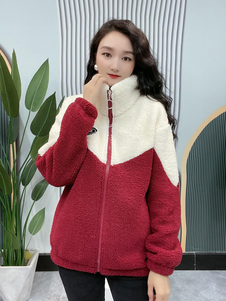 🧡Jesen i zima Novo u ponudi💛🐏【M-4XL】Zimska jakna od flisa, jakna od ojačanog janjećeg pamuka, topla jakna