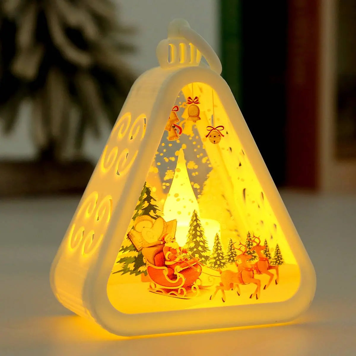 🌲🎅【Zestaw 4 sztuk】🎁✨Świąteczne lampki nocne w stylu retro | Świecąca dekoracja – bałwanek | Ozdoba na parapet lub stół