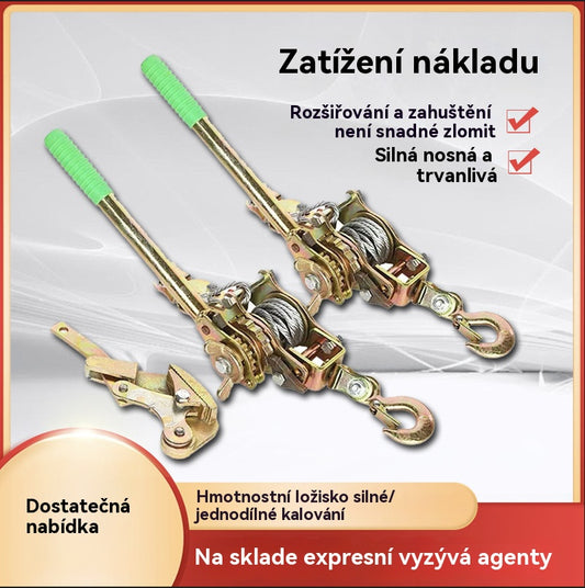 🧰 【30% OFF】2 tunový naviják s lanovým zdvihem a 2 háky