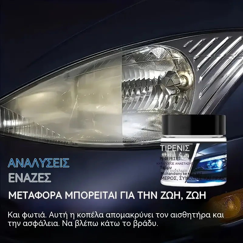 🚗💡Κιτ αποκατάστασης προβολέων για κιτρινισμένα και ομιχλώδη φώτα
