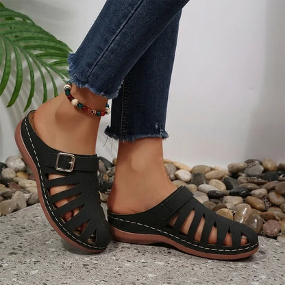 👡 Καλοκαιρινά Τσόκαρα από Γνήσιο Δέρμα Βοοειδών – Σχέδιο με Κοψίματα και Velcro, Ανατομική Σόλα κατά της Κούρασης, 5 Χρώματα, Μεγέθη 36-43! ☀️✨