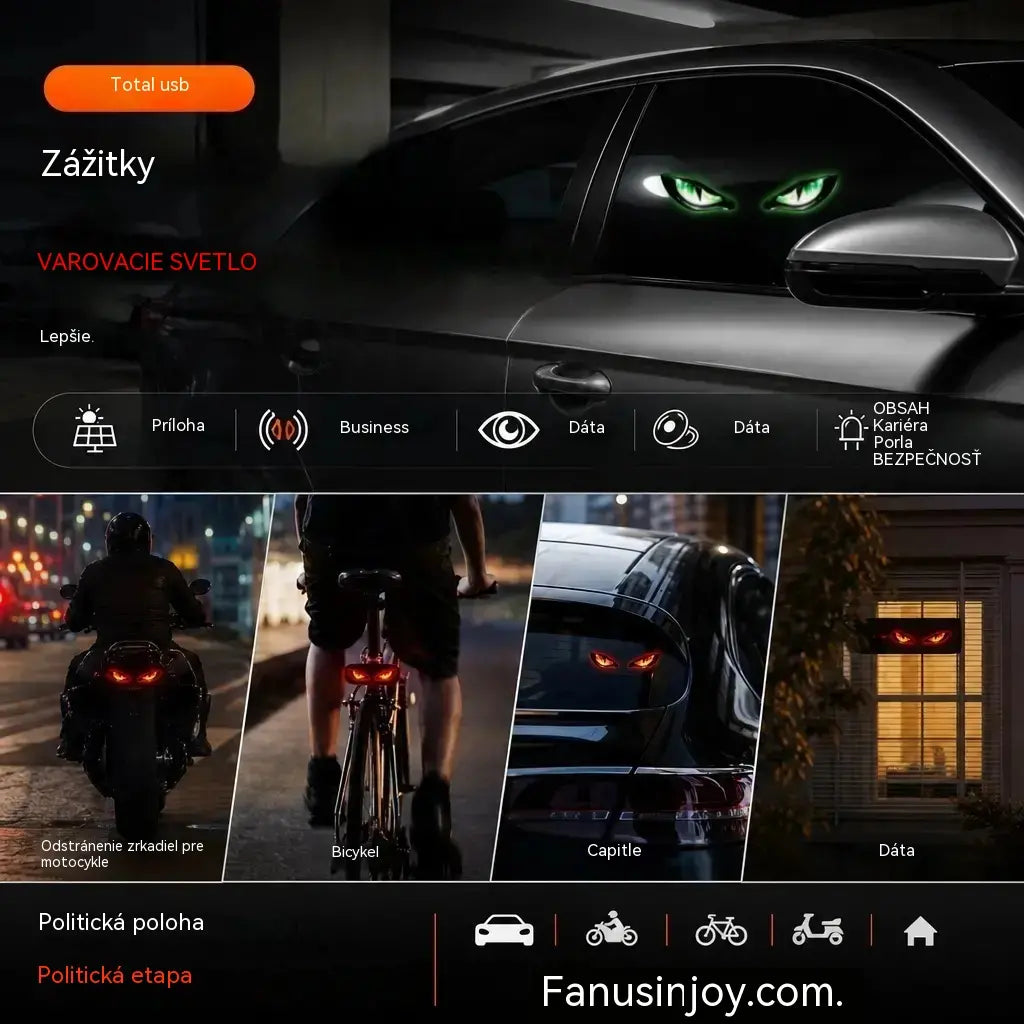 🚗👀 Solárne LED výstražné svetlo do auta | Priťahuje všetku pozornosť a zlepšuje bezpečnosť jazdy: Bezdrôtové, s automatickou detekciou a univerzálnou aplikáciou ✨