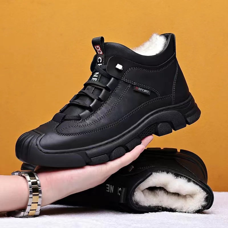 ⛄💥【Novi zimski stilovi】👞【39-44】 Zimske Muške Kožne Tenisice s Fleec Podlogom – Udobnost, Toplina i Stila za Svakodnevnu Upotrebu, Idealne za Hladne Dane