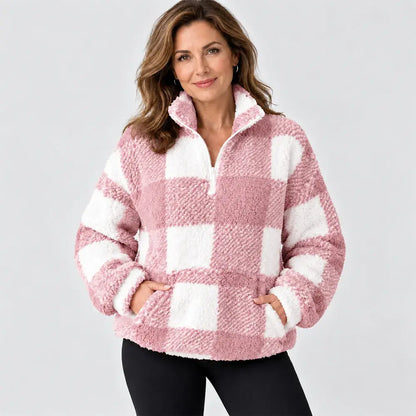 【S-5XL】🌸Niezwykle miękki polarowy sweter w kratę, który zapewnia ciepło!🧊🔥