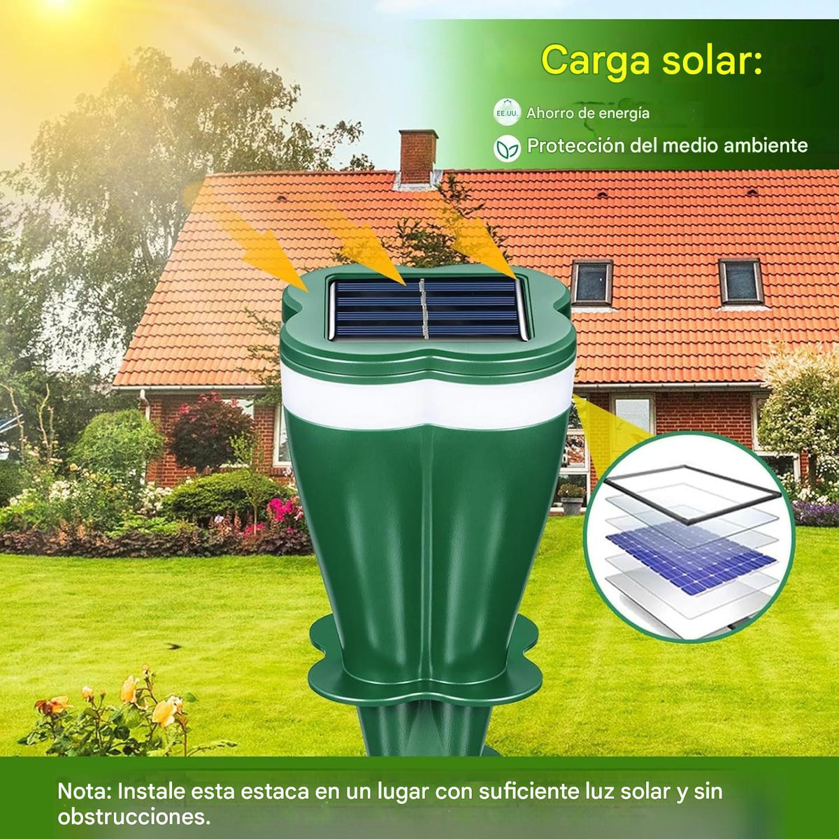 ☘️Producto en oferta - 50% de descuento ☘️ Repelente de animales solar e impermeable